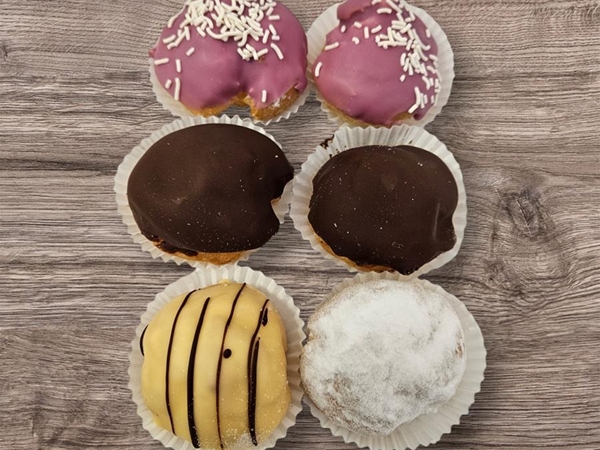 Assortie soesjes&nbsp;per 6 verpakt