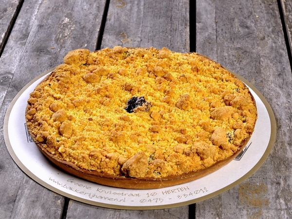 Roomboter kruimel kersen vlaai